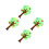 4Pcs Fall Classroom Tree Stickers Green Nonwoven Bulletin Board Set 10
