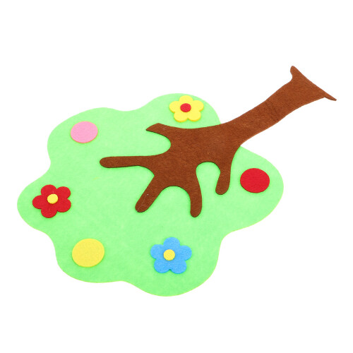 4Pcs Fall Classroom Tree Stickers Green Nonwoven Bulletin Board Set 2