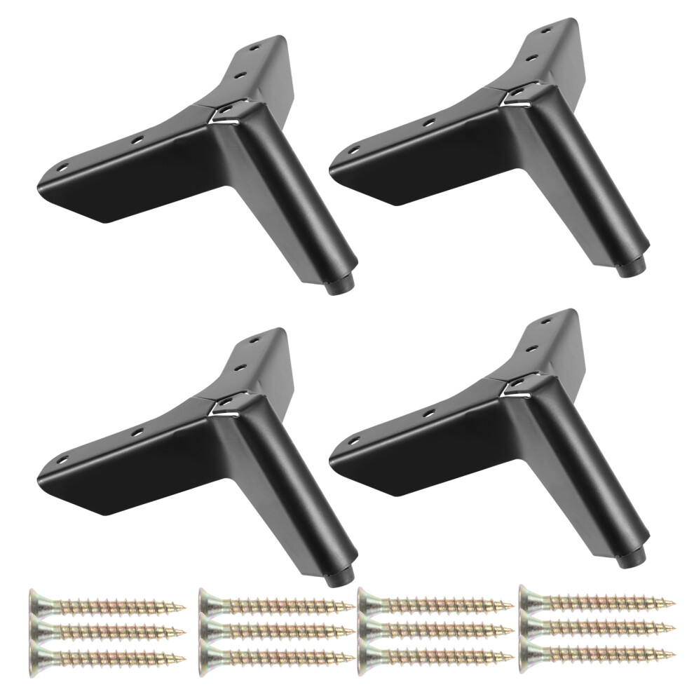 4Pcs High Strength Black Iron Sofa Bed Cabinet Legs Furniture Support 3361301063178