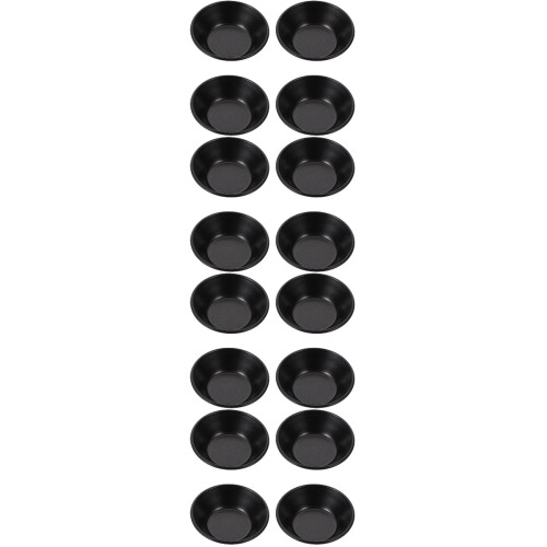 16 Pcs Mini Pie Pans Non-Stick Baking Molds Black 2
