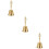 3Pcs Portable Buddha Prayer Bell Copper Handbell For Home Use 11