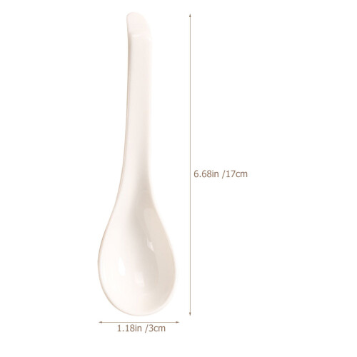 6Pcs Ceramic Spoons For Rice And Soup Kitchen Utensils 1