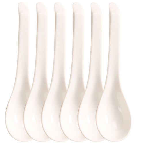 6Pcs Ceramic Spoons For Rice And Soup Kitchen Utensils 2