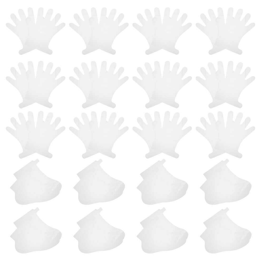 Artibetter Disposable Hand Foot Covers Plastic Set For Salon Care