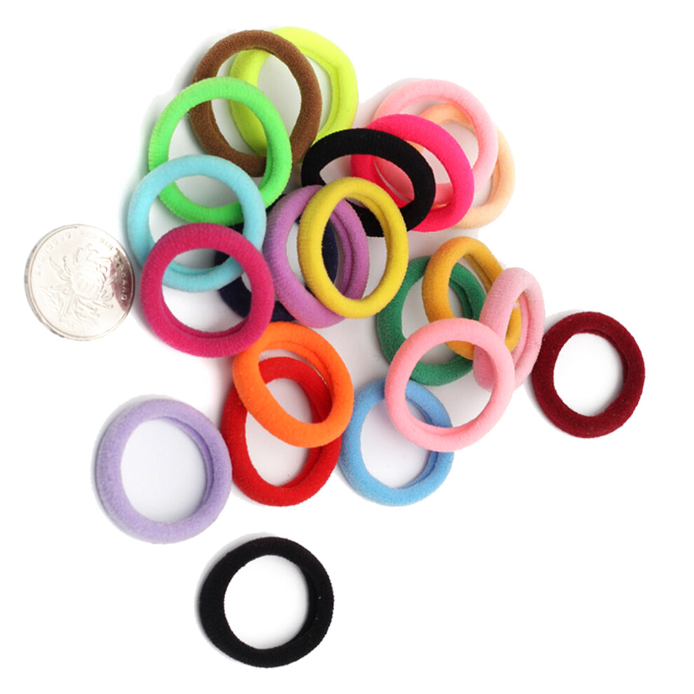 Artibetter Unisex 200Pcs High Elasticity Rubber Bands Hair Ties For Adults Kids Mixed Colors