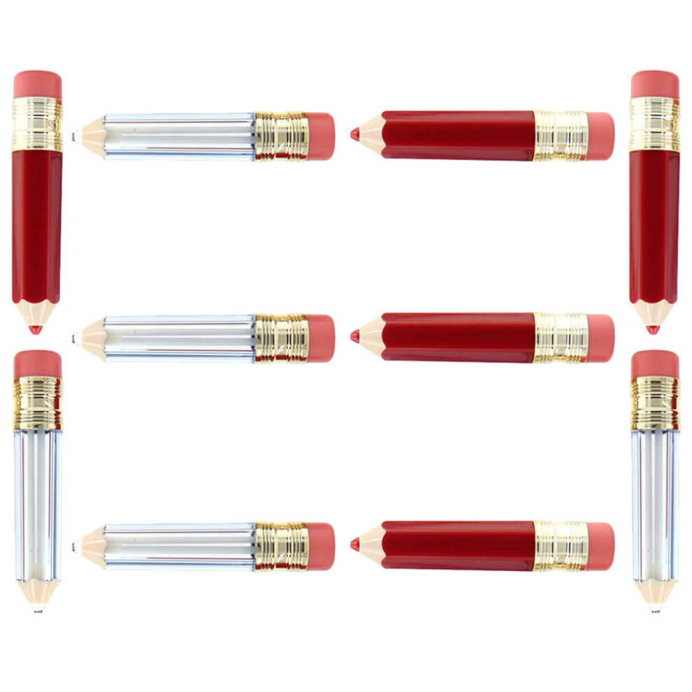 Solustre 50 Pcs Empty Lip Balm Containers Pencil Shape Diy Lipstick Tubes