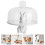 Ceramic Cake Tray With Dome Multi Functional Dessert Plate Set 3
