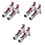 6 Pcs Aluminum Alloy Double Bracket Fish Type Curtain Rod Fitting 3