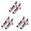 6 Pcs Aluminum Alloy Double Bracket Fish Type Curtain Rod Fitting 2
