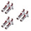 6 Pcs Aluminum Alloy Double Bracket Fish Type Curtain Rod Fitting 7