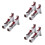 6 Pcs Aluminum Alloy Double Bracket Fish Type Curtain Rod Fitting 6