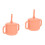 2Pièces Bébé Silicone Stables Anti-Chute Avec Poignées Rouge 4