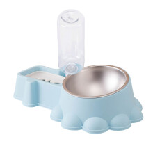 One Set Multi-Function Feeding Bowl With Water Feeder For Cats