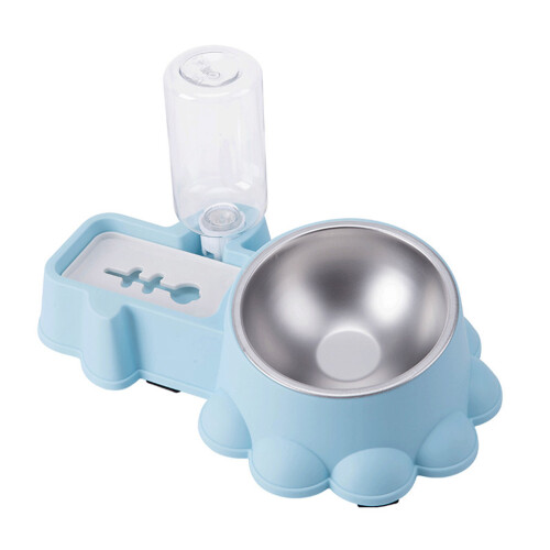 One Set Multi-Function Feeding Bowl With Water Feeder For Cats 2