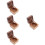 4Pcs Wooden Guitar Pick Case Pick Storage Holder For Ukulele 9
