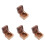 4Pcs Wooden Guitar Pick Case Pick Storage Holder For Ukulele 4