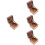 4Pcs Wooden Guitar Pick Case Pick Storage Holder For Ukulele 8