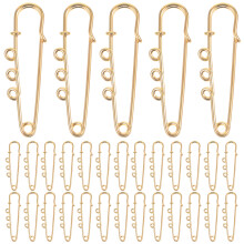 150 Pcs Brooch Findings Safety Pins With Holes For Diy