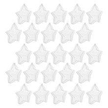 50 Pcs Clear Star Candy Box - Fillable Plastic Holiday Treat Container