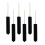 6 Pcs Cylinder Plastic Push Pins For Travel Map Cork Board (Black) 1