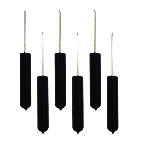 6 Pcs Cylinder Plastic Push Pins For Travel Map Cork Board (Black) 1
