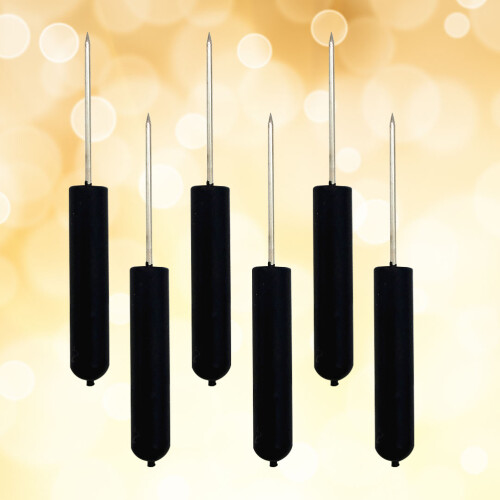 6 Pcs Cylinder Plastic Push Pins For Travel Map Cork Board (Black) 2