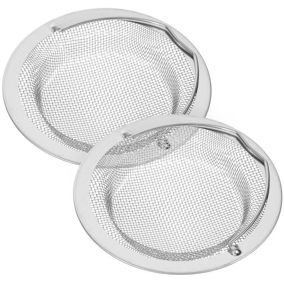 2Pcs Stainless Steel Kitchen Sink Strainers With Handle 3354132079159