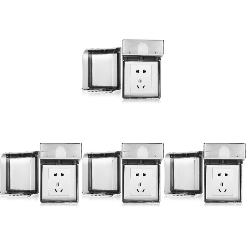 8 Pcs Adhesive Outlet Covers For Socket Protection Bathroom Outdoor 1