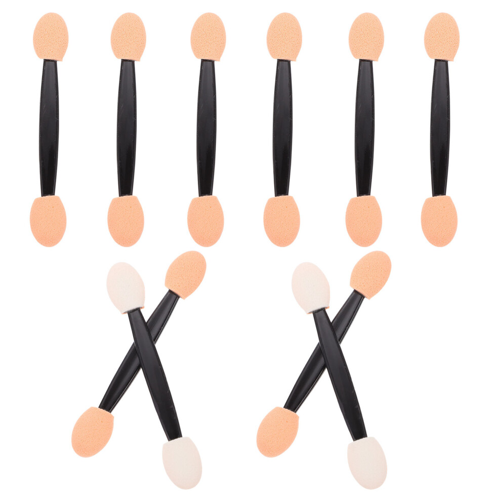 Villcase 100Pcs Double-Headed Eyeshadow Brushes Sponge Sticks