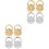 8 Pcs Metal Earring Backs Studs Earring Supplies 8