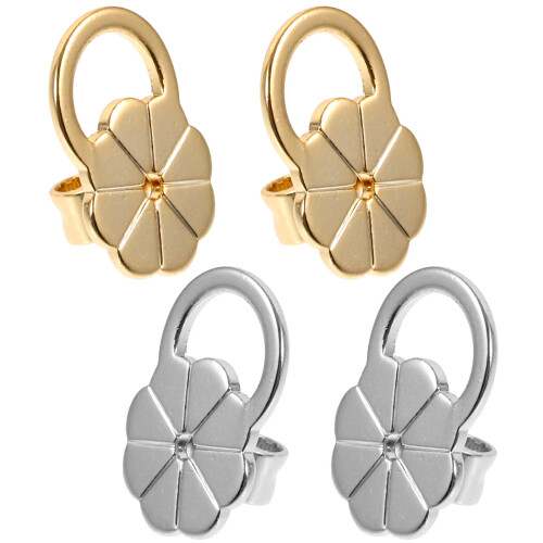 8 Pcs Metal Earring Backs Studs Earring Supplies 2