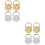 8 Pcs Metal Earring Backs Studs Earring Supplies 5