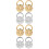 8 Pcs Metal Earring Backs Studs Earring Supplies 6