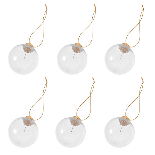 60 Pcs Clear Fillable Plastic Christmas Ball Ornaments 2