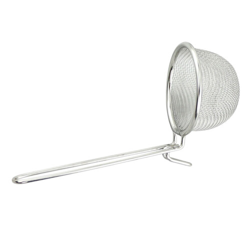 stainless steel mesh strainer for noodles dumplings kitchen use silver