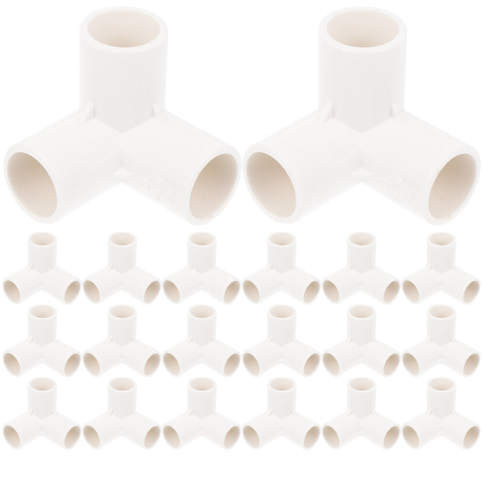 20Pcs Elbow Connector Tee Pvc Pipe Fittings Dn15/20Mm Water Pipe Joint 3361301021369
