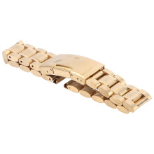 18mm stainless steel solid link bracelet band rose gold straight end