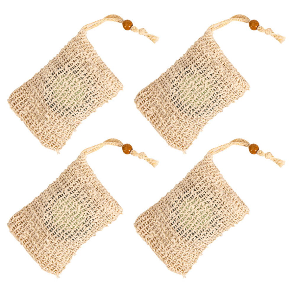 Vaguelly 4Pcs Drawstring Soap Foaming Net Bags For Bathroom