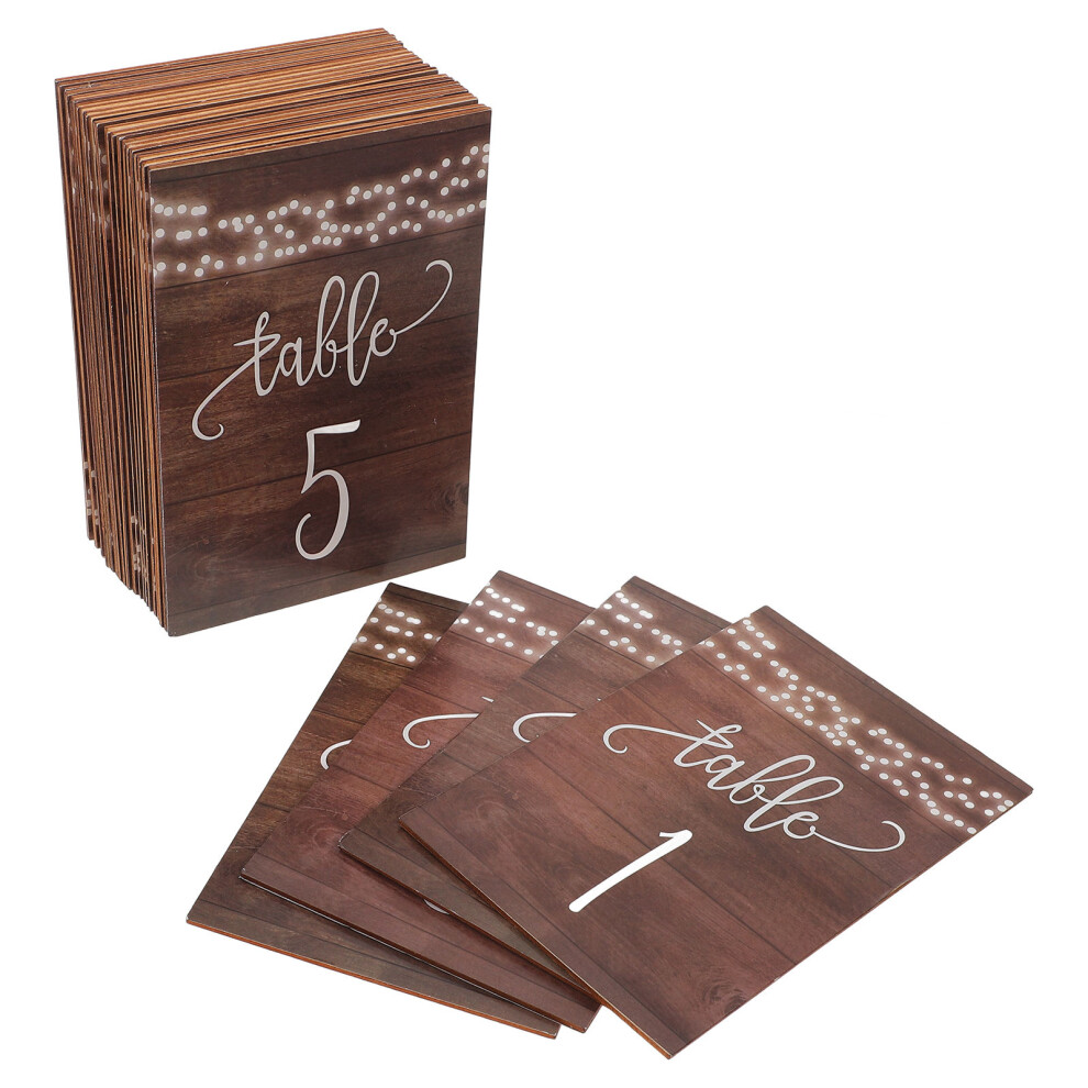 25Pcs Wooden Table Number Signs Rustic Wedding Guest Sign-image-OPC-PKXDJXR-NEW