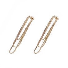 2 Pairs Girls Long Chain Dangle Drop Earrings Ear Decoration