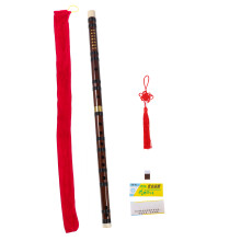 2Ensembles Flûtes En Bambou Avec Décoratif Marron