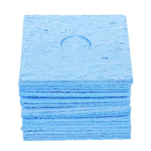100Pcs Blue Soldering Cleaning Sponge Durable Iron Tip Cleaner for DIY 1
