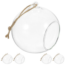 10 Pcs Hanging Glass Bauble LED Tea Light Holder DIY Sphere Terrarium