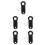 5Sets Glockenhalter Glücksbringer Robust Schwarz 7