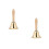 2Pcs Loud Solid Brass Hand Bell With Wood Handle For Camping 6