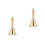 2Pcs Loud Solid Brass Hand Bell With Wood Handle For Camping 9