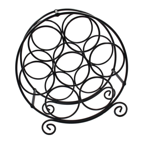1Pc Wine Rack Household Display Holder Home Shelf Decor (Black) 1