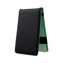 Golf Score Keeping Book Portable PU Leather Black Scorecard Holder For Course Use Professional Golfer's Recording Tool