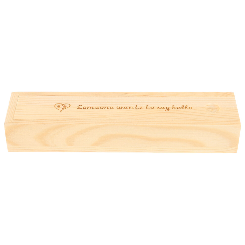 2Pcs Pregnancy Test Keepsake Box Wooden Case With Lid For Announcements Iplusmile