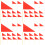 40Pcs Strong Red Marking Flags Triangular Lawn Flags for Yard Supplies 5